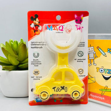 U Shaped Car Taxi Silicone Toothbrush